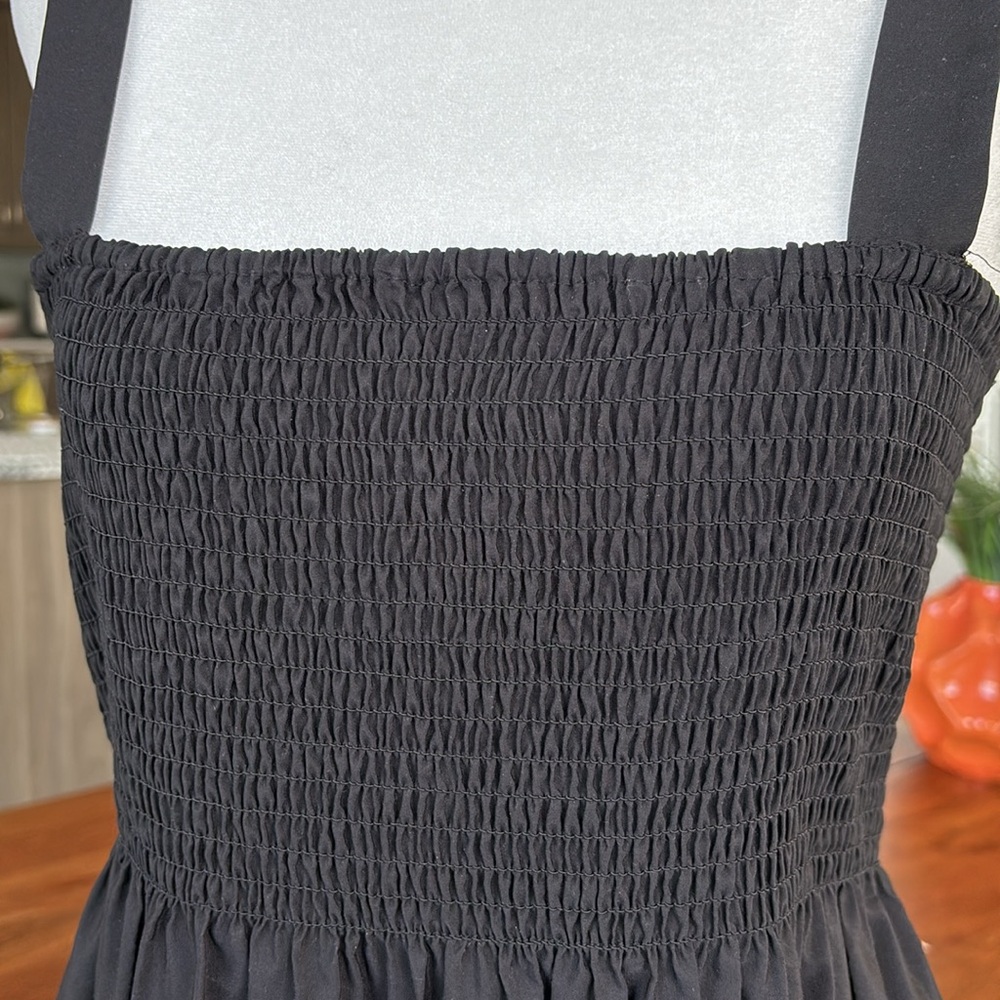 Zara Black Poplin Midi Dress S - Picture 4 of 7